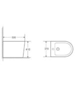 Bidé compacto blanco Rimless París - Imagen 2