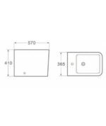 Bidé compacto negro Rimless Pisa - Imagen 3