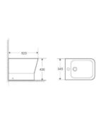 Bidé compacto blanco Rimless Rhodas - Imagen 2