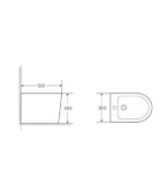 Bidé compacto negro Rimless Turín - Imagen 3