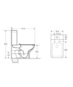 Inodoro compacto blanco Rimless Creta - Imagen 7