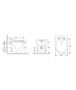 Inodoro a suelo inteligente en blanco Rimless Smart - Imagen 5