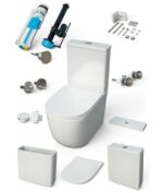 Inodoro compacto blanco Rimless Génova - Imagen 3