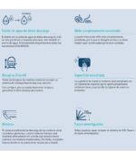 Inodoro suspendido más cisterna empotrada blanco Génova - Imagen 7