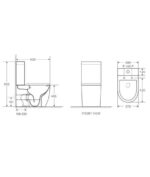 Inodoro compacto negro Rimless Génova - Imagen 6