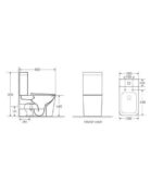 Inodoro compacto blanco Rimless Moss - Imagen 6
