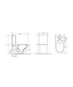 Inodoro compacto blanco Rimless Paris - Imagen 6