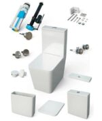 Inodoro compacto blanco Rimless Pisa - Imagen 4