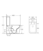 Inodoro compacto negro Rimless Pisa - Imagen 6