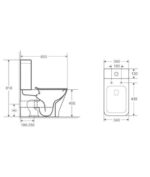 Inodoro compacto negro Rimless Rhodas - Imagen 3