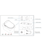Inodoro suspendido inteligente blanco Rimless Smart - Imagen 3
