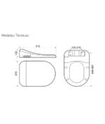 Inodoro suspendido inteligente blanco Rimless Smart - Imagen 6