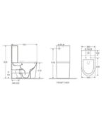 Inodoro compacto negro Rimless Turín - Imagen 5