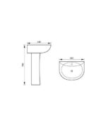 Lavabo con pedestal new Bolonia - Imagen 3