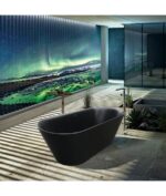 Bañera exenta de diseño negra acrílica Tasmania - Imagen 2